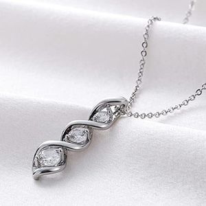 Silver/14K Gold/Rose Gold Plated Cubic Zirconia Necklace